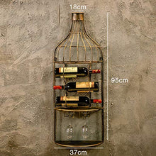 PIAOLING-portabottiglie Retro Style Industriale Wine Rack, Decorazione parietale Ferro battuto Governo del Vino, Calice Wine Rack, Capovolto Rack Giù Wine Glass Bagagli, Famiglia, Bar