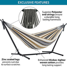 Vivere Do UHSDO8-25 Amaca con Supporto Brasiliana, Cotone, 250 cm, Portata 200 kg Borsa da Trasporto inclu, Luna Doppia, Desert Moon