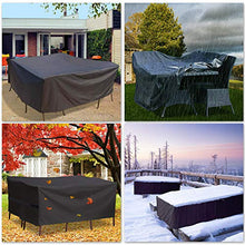 Popolic Copertura per Mobili da Giardino Impermeabile, Anti-UV Copertura Protettiva per Tavoli, 420d Oxford A Prova di Polvere 200 * 160 * 70 Cm per Set di Sedute Tavoli da Giardino E Set di Mobili