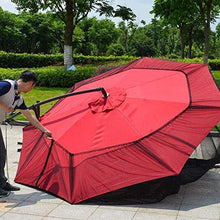 Scoperta Ombrello Ombrellone Zanzariera, Mosquito poliestere reticolato dello schermo / giardino Ombrellone Tavolo Schermo Bug Schermo Giardino (Colore: Bianco, Dimensioni: 335 x 230 centimetri / 11ft