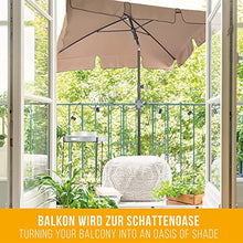 Base ombrellone 4smile ringhiera per balcone Sunnyguy - per ombrelloni rettangolari fino a 210x140 cm, tondi fino a 270 cm – compatto supporto