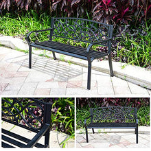 Panchine da Giardino Park Terrace, Panchina in Ghisa per Balcone Esterno, Panche per Tempo Libero Con Schienali e Corrimano per Cortili e Portici, Balcone Decorativo da Panca 2-3 Posti