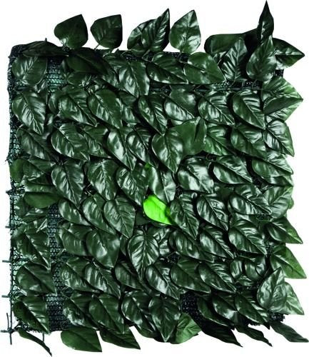 Siepe artificiale colore verde scuro, tipo lauro, mt. 1,5x3
