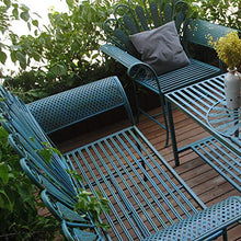 outdoor product Panca Decorativa retrò Impermeabile e antiruggine per Cortile, Panchina da terrazza panchina da Esterno, Sgabello per Il Tempo Libero con braccioli e Schienale, Facile da Montare