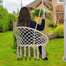 VSander Amaca Chair Macrame Altalena Mano Swing Chair Comode Sedie Robusta Pensili for Indoor Salotto di Lettura Esterni Casa Patio Yard Garden 31,5"L X 23.6" W X 47.2"H