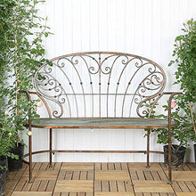 Tavolo E Sedia Per Il Tempo Libero In Ferro Battuto Retrò,sedia Doppia In Metallo Da Giardino Con Balcone, Schienale Cavo Semplice Bracciolo Sgabello Decorativo Per Portico,adatto Per Prato Da Corti