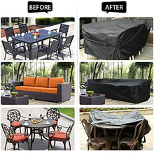 ZCED Copertura Mobili Giardino Impermeabile,Anti-UV Copertura Protettiva per Tavoli 420d Oxford A Prova di Polvere per Set di Sedute Tavoli da Giardino E Set di Mobili,230x165x80cm(91x65x31in)
