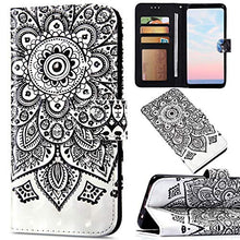 Saceebe Compatibile con Huawei Mate 20 PRO Custodia Pelle Cover a Libro 3D Custodia in Pelle con Cordino Portafoglio Flip Case PU Custodia Pelle Cover Protettivo Bumper Morbido,Datura