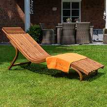 Ampel 24, Sedia a Sdraio in Legno Cannes | Forma ergonomica ca. 185 x 60 cm | Resistente alle intemperie | Regolabile in 4 Posizioni Diverse