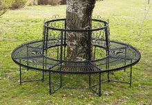 DanDiBo - Panchina rotonda XXL, diametro 200 cm, in metallo, panca da giardino, in ferro battuto