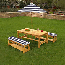 Mobili da giardino per bambini, con sedie lunghe all'aperto, tavolo da picnic in legno mobili da giardino per bambini,Wood color