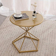 DGHJK Mobili per la casa, Comodino in Ferro battuto Dorato, Soggiorno, Mini tavolino Rotondo, Tavolo da Snack angolare, Comodino, 50x48 cm