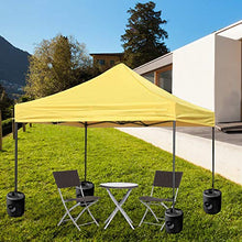 Aufun - Piedini per gazebo con acqua e sabbia, set da 4, piedini in HDPE per tende da giardino, pesi per la stabilizzazione del gazebo, 21 x 23/25 cm