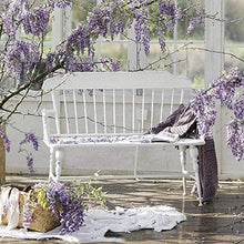 AJH mobili da Giardino Panca da Giardino Doppia Sedia, Stile Distressed Arte Balcone per Il Tempo Libero Sedile Posteriore, durevoli panchine Decorative in Metallo terrazza, Sedia