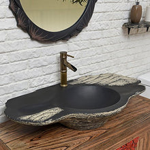 Pool Lavabo sopra lavabo da appoggio Hotel Restaurant Bagno Lavabo da Cucina Antico Creativo Art (97x15cm) Lavandini Bagno