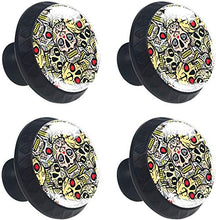 Teschi di zucchero Pomelli per Porta Set di 4 Pomelli per Mobili Manopole per Cassetti Cucina Armadio Vetro