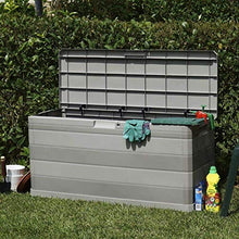LMYTech Scatola di Magazzinaggio da Giardino 280 L Grigio Chiaro Grigio Light Outdoor Padded Room