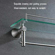 DNSJB mensole da bagno in Vetro, 304 Parete in Acciaio Inox Bagno Rack di stoccaggio in Vetro Cosmetici Telaio a Specchio monostrato Cornice Anteriore per Bagno mensola da Bagno in Vetro