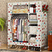 JFFFFWI Armadio Pieghevole in Tessuto Oxford con Struttura in Acciaio Inossidabile Semplice Armadio 130 * 45 * 170 (Colore: C)