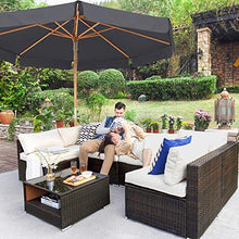 SONGMICS Ombrellone da Giardino di 3 m, Parasole Ottagonale con Protezione UPF50+, Palo e Stecche in Legno, Inclinabile, Base Non Inclusa, per Terrazzo Balcone Esterno, Grigio GPU32GY