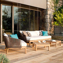 Aimir Set di Mobili da Giardino per Esterni, 4 Pezzi da Giardino PE Rattan Wicker Prato Set di Conversazioni Balcone Cortile per Il Tempo Libero Divano Tavolino Set di Combinazione