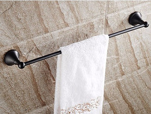MBYW Portasciugamani Alto carico Portasciugamani da Bagno Porta Asciugamani, Tutto in Rame, Stile Minimalista Europeo, a Parete, per Bagno, Porta Asciugamani Singolo, 60 cm Nero