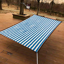 Senza marchio DANDAN Ombra Rete Addensata Crittografia Crema Solare Ombra Isolata Balcone/Patio/Famiglia Bordo A Quattro Righe Bande Blu E Bianche 8 Pin (Size : 5 * 5m)