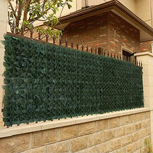 YUXO Artificiale Siepe Finta Foglia Edera Recinzione per la privacy Siepe di foglie artificiali Recinzione per pareti con schermo per la privacy Abbellisci la decorazione per giardino esterno Antivent