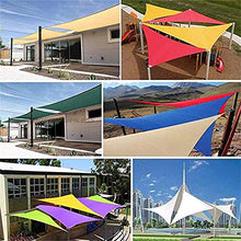 Dalovy Vela per Ombrellone da Giardino, Triangolo Hdpe 95% UV Block Vela Impermeabile UV Protezione Solare 3 Corde di Fissaggio per Patio Esterno Cortile per Feste Cortile, Metro Giallo