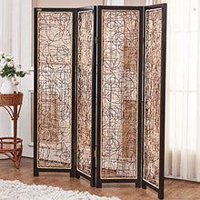 Room Screen Even Divisione piegante dello Schermo di Legno Solido del Rattan Reale, Blocchetto Vuoto Vuoto del Portico dello Schermo del Salone Moderno, Divisione Unica della Stanza del Rattan