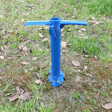 Yardwe 1Pezzi Picchetto di Supporto per ombrellone Mare Spiaggia in plastica Porta ombrellone da Spiaggia,Blu (15 x 10 x 2 Pollici)