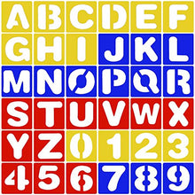 Fgyhty 26pcs Letters Alphabet Stencil + 10PCS Numero PP stampini Modello di Serie della Pittura di apprendimento del mestiere di DIY Scrapbooking
