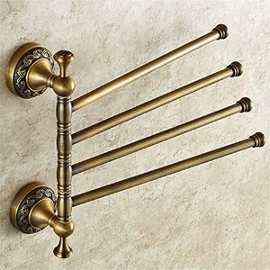 KaO0YaN-Towelrack Portasciugamani in Rame Antico Rotante portasciugamani Multi-Bar Quattro-Bar Europeo Bagno Bagno Multi-Strato portasciugamani Asciugamano Appeso