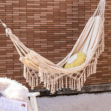 Amaca 2 Persone Amaca Stile Boho Brasiliano Macramè Frange Deluxe Doppia Amaca Sedia Altalena A Rete Altalena Da Appendere Per Interni