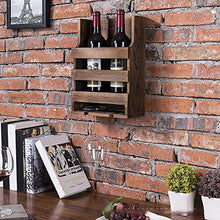 YQY Cremagliera da Parete in Vetro per Vino Portabicchieri di Vino Creativo Cremagliera Sottosopra Calice in Legno massello Bottiglia per Legno