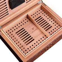 Zhongwei - scatola di sigari Scatola di sigari, sigaro Humidor professionale, Cedro portatile + Coccodrillo in Coccodrillo Sigaro Scatola regalo idratante con igrometro Dimensioni: 235x26x513,5cm Coll