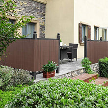 SONGMICS GPF096B Canniccio Frangivista in Plastica, Paravista per Recinzione di Giardino Terrazza Balcone, 2 Rotoli (0.9 x 3 m), Paravento con Costole Rinforzate, Marrone, 0.9 x 6 m