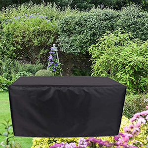 WZDD Copertura Tavolo Esterno da Giardino 152x104x71cm, Copertura Protettiva per Mobili da Giardino, Anti-UV Copertura per Tavoli da Esterno - Nero