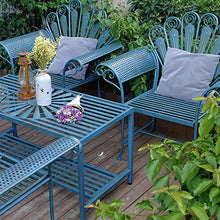 UWY Panchina da Giardino per Esterni, panchina da Giardino in Metallo con Schienale e braccioli, Tavolo da Balcone e Sedia, Combinazione di sedie da Giardino, Decorazione per Il Tempo Libero, do