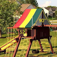 DYHQQ Baldacchino di Ricambio per Parco Giochi, telone di Ricambio per Altalena da 52"x 90" per Set da Gioco all'aperto, Multicolore,A