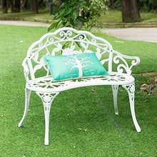 LXLH Panca da Giardino Sedile Sedia da Giardino Panca da Esterno Panchina per Il Tempo Libero Sedile in Ferro anticorrosivo Schienale da Giardino Giardino Balcone Esterno Sedia Doppia 39,37 * 21,