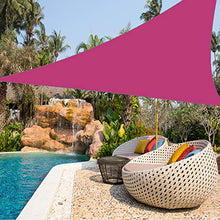 YTQ Vele Parasole Triangolo A Vela Resistente all'Acqua Tenda da Esterno A Vela Patio Giardino Terrazza Tenda da Sole Tettoia 90% Blocco UV con Corda Gratuita Rosa Rossa(Size:3 * 3 * 3m)