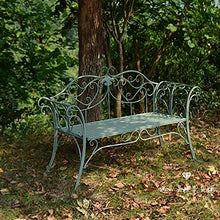 GaoF Panchina Doppia per Esterni in Ferro battuto, Sedia per Il Tempo Libero con Decorazione Portico da Giardino, panchina in ghisa con Schienale e braccioli, Adatta per terrazzo, Balcone, Prato
