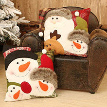 Kitabetty Cuscino Pupazzo di Neve di Natale, Pupazzo di Neve di Natale Combinazione Cuscino Modello Decorazioni Natalizie Cuscino di Tiro per Divano Divano, 13,8 × 13,8 × 1,2 Pollici