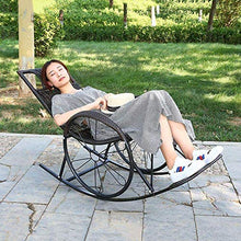 BJH Sedia a Dondolo da Esterno reclinabile in Rattan Sedia a Sdraio reclinabile Sedia a Dondolo reclinabile Sedia a Sdraio Sedia da Giardino Marrone