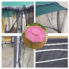 Zanzariera per ombrellone da giardino ， Ombrellone da giardino Schermo da tavolo Ombrellone Copertura per zanzariera Copertura per recinzione in rete con cerniera per giardino esterno Campeggio