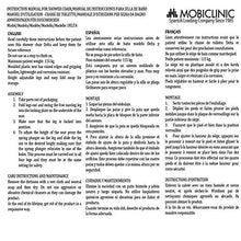Mobiclinic, Sedia da bagno, Delta, Marchio Europeo, da doccia, Marcatura CE, ortopedica, altezza regolabile, schienale, braccioli, piedini antiscivolo