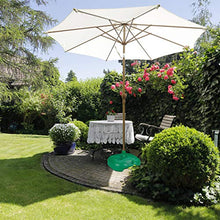 Relaxdays Base per Ombrellone, da Riempire con Acqua o Sabbia, Asta D: 25-32mm, Piedistallo in Plastica, 44x42 cm, Verde