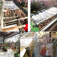 Teloni Impermeabili Trasparenti con Asola,0.35mm Telone Antipioggia Trasparente Impermeabile,Antistrappo Copriruota Tenda Pergola con Occhiellato,per Camera Sole/Finestra (1.1x3.9m/3.6x12.8ft)