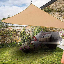 Dalovy Vela per Ombrellone da Giardino, Triangolo Hdpe 95% UV Block Vela Impermeabile UV Protezione Solare 3 Corde di Fissaggio per Patio Esterno Cortile per Feste Cortile, Metro Giallo